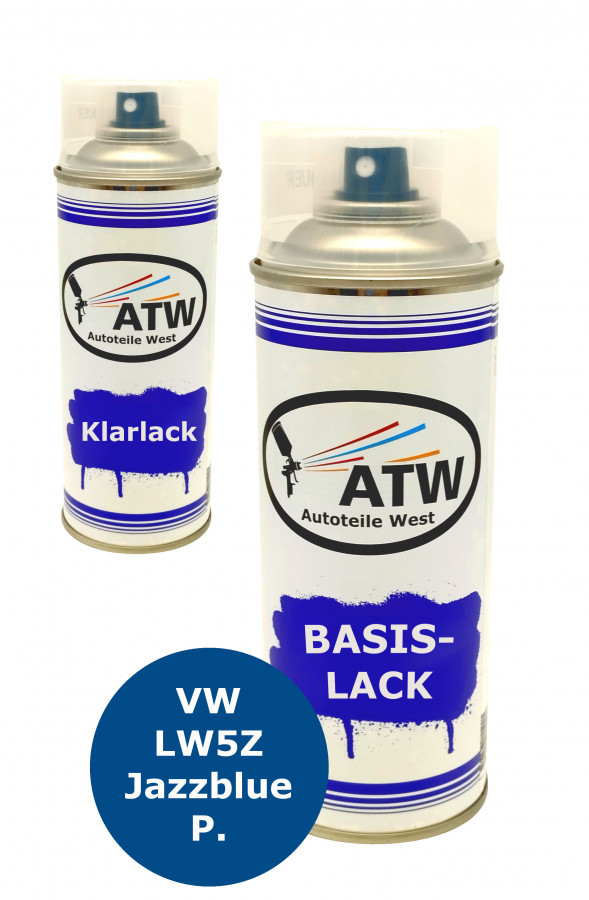 Autolack für VW LW5Z Jazzblue P.+400ml Klarlack Set